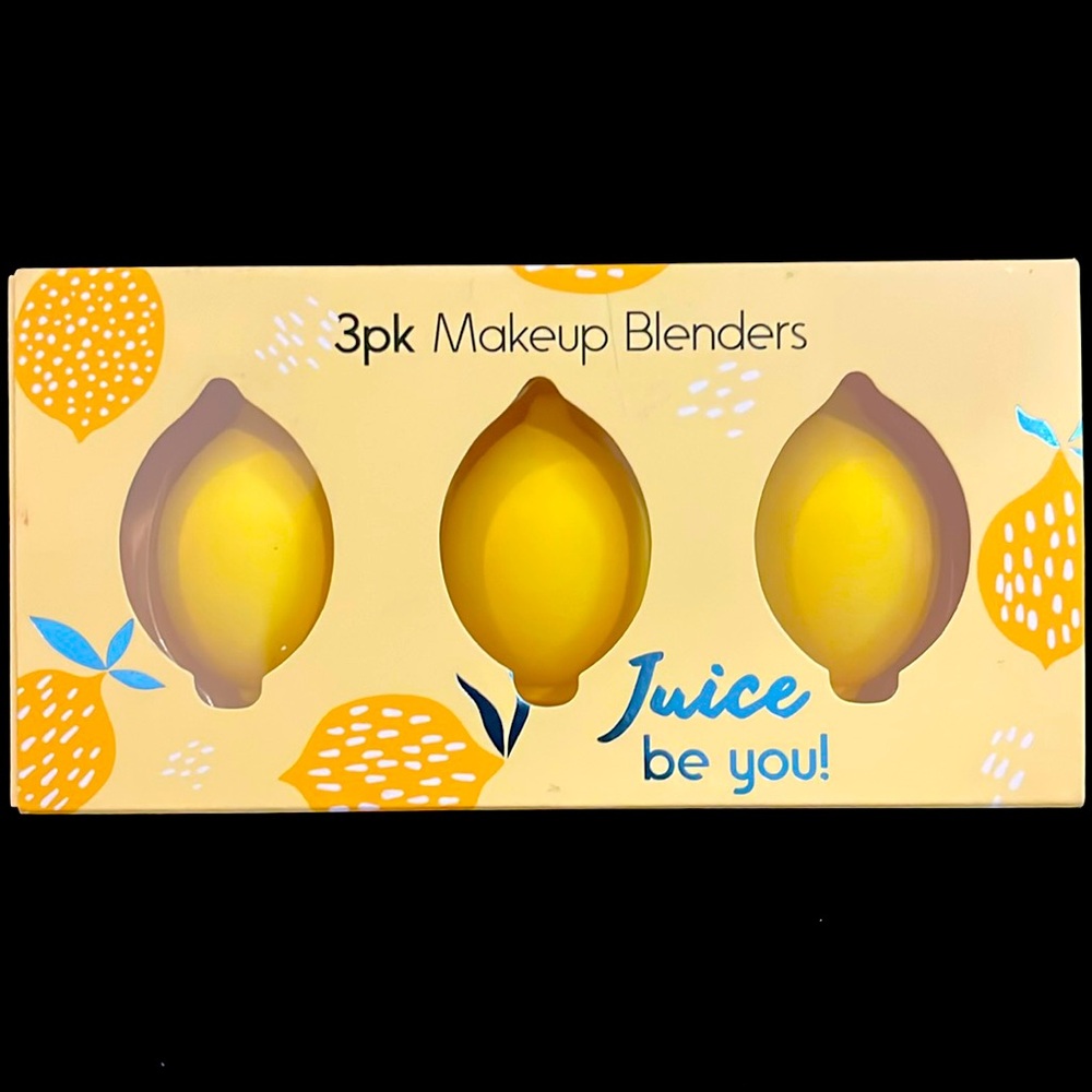 JUICE BE YOU Yellow Makeup Blenders - 3 PackSoft Foam Latex Free Reusable